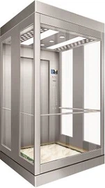 مصعد مراقبة زجاجي مربع كلاسيكي